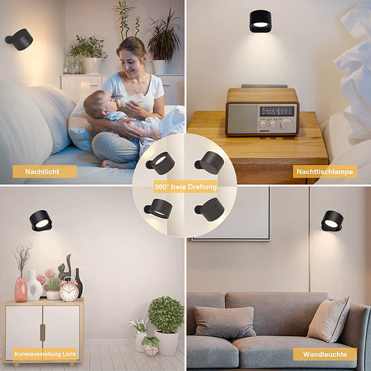 Wiederaufladbare LED Wandlampe