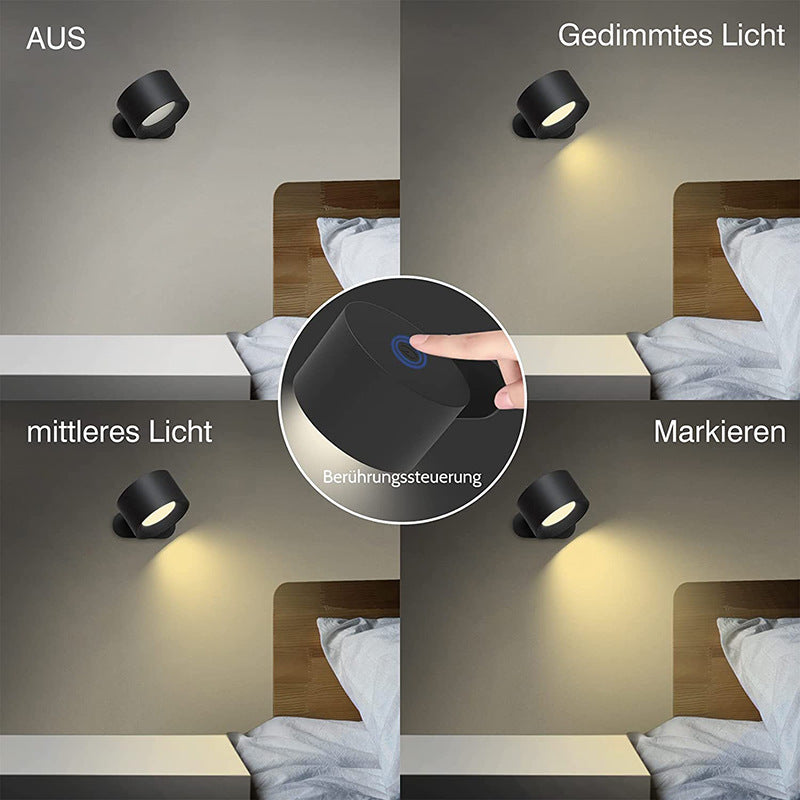 Wiederaufladbare LED Wandlampe